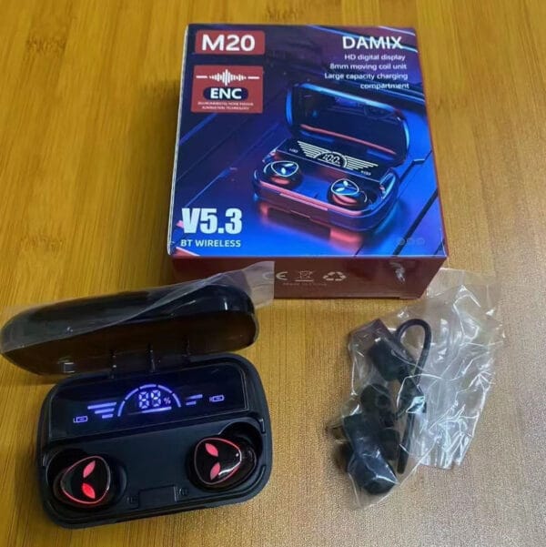 M20 Tws Wireless Earbuds With Noise Cancelling Feature - Bluetooth Headphone - Image 4
